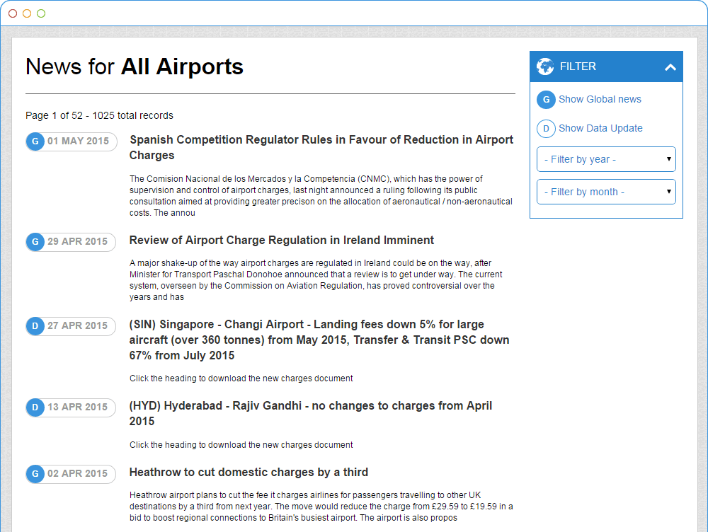 Airport Charges News and Updates in AirportCharges